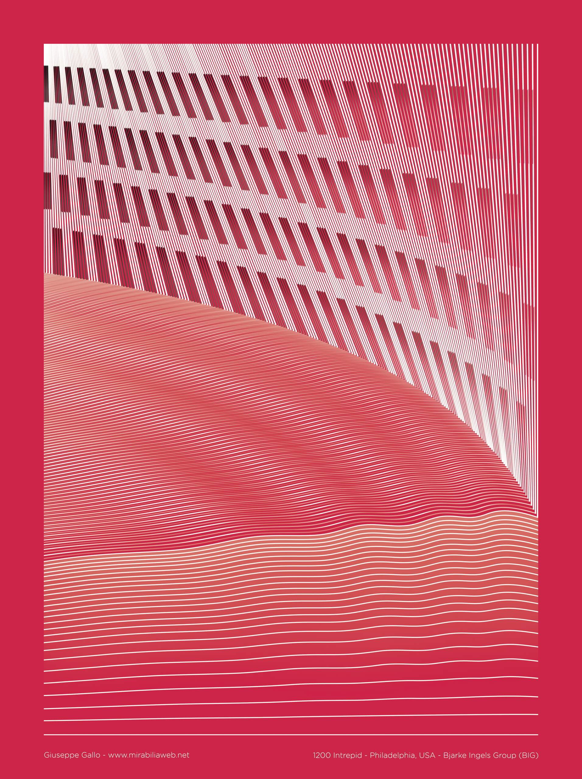 Poster of 1200 Intrepid, design Giuseppe Gallo, Bjarke Ingels Group - BIG Syntax poster Series
