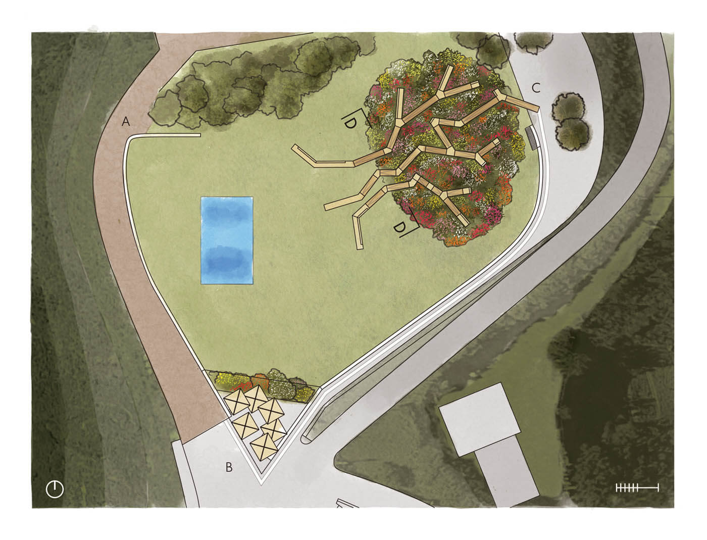 Mediterranean transaction Masterplan by Giuseppe Gallo, Motta d'Affermo, Italy