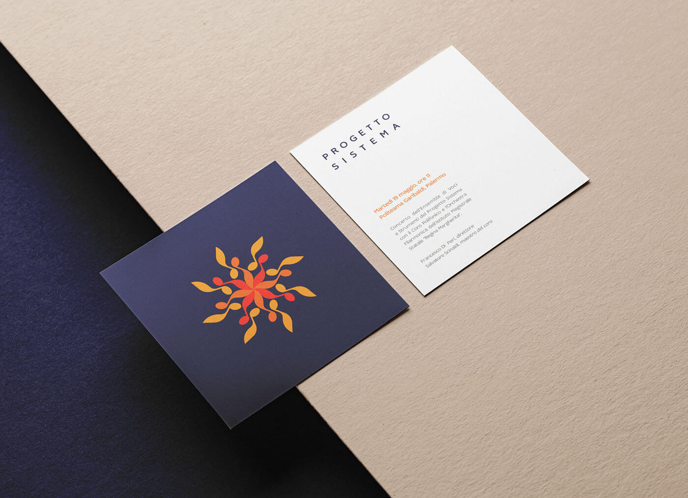 Brand design for Progetto Sistema, classical music for social innovation in Palermo, Sicily, Italy