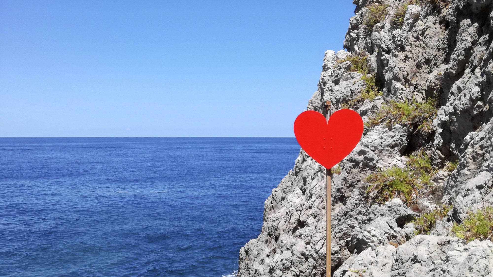 Tre Piscine Cala del cuore, Cove of the heart by the sea, Bagheria, Palermo, Sicily